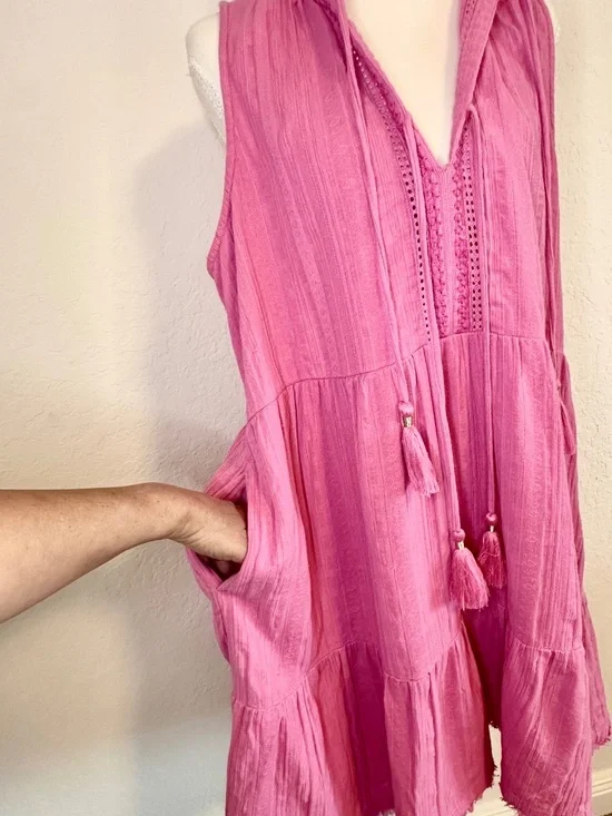 Tommy Bahama Mykonos Textured Gauze Short Dress, Size L - Picture 4 of 11